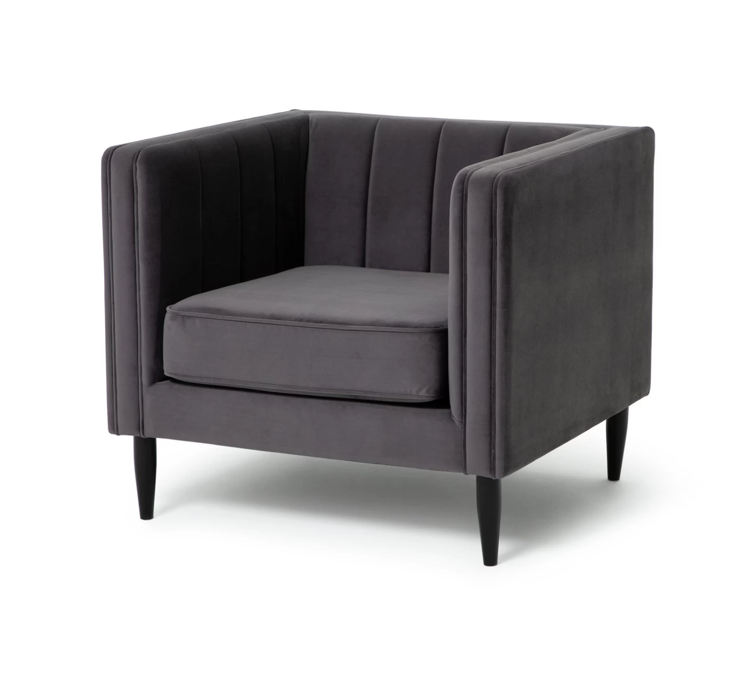Habitat Vanessa Velvet Armchair - Grey 4 Habitat Vanessa Velvet Armchair - Grey - Image 2