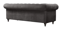 Habitat Chesterfield Velvet 3 Seater Sofa - Charcoal -Sofa Discount Store 8722809 R Z003A