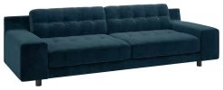 Habitat Hendricks Velvet 4 Seater Sofa - Ink Blue -Sofa Discount Store 8739225 R Z008A