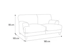 Habitat Askem Fabric 2 Seater Sofa - Natural -Sofa Discount Store 8746287 R E001