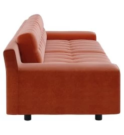 Habitat Hendricks Velvet 4 Seater Sofa - Orange 14 Habitat Hendricks Velvet 4 Seater Sofa - Orange -Sofa Discount Store 8749909 R Z004A