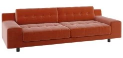Habitat Hendricks Velvet 4 Seater Sofa - Orange 15 Habitat Hendricks Velvet 4 Seater Sofa - Orange -Sofa Discount Store 8749909 R Z008A