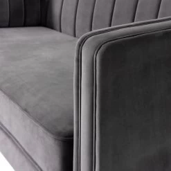 Habitat Vanessa Velvet 3 Seater Sofa - Grey -Sofa Discount Store 8771018 R Z006A