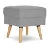 Habitat Callie Fabric Footstool - Light Grey -Sofa Discount Store 8817116 R Z001A
