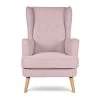 Habitat Callie Fabric Wingback Chair - Blush Pink -Sofa Discount Store 8839895 R Z001A