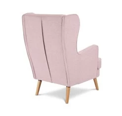 Habitat Callie Fabric Wingback Chair - Blush Pink -Sofa Discount Store 8839895 R Z003A