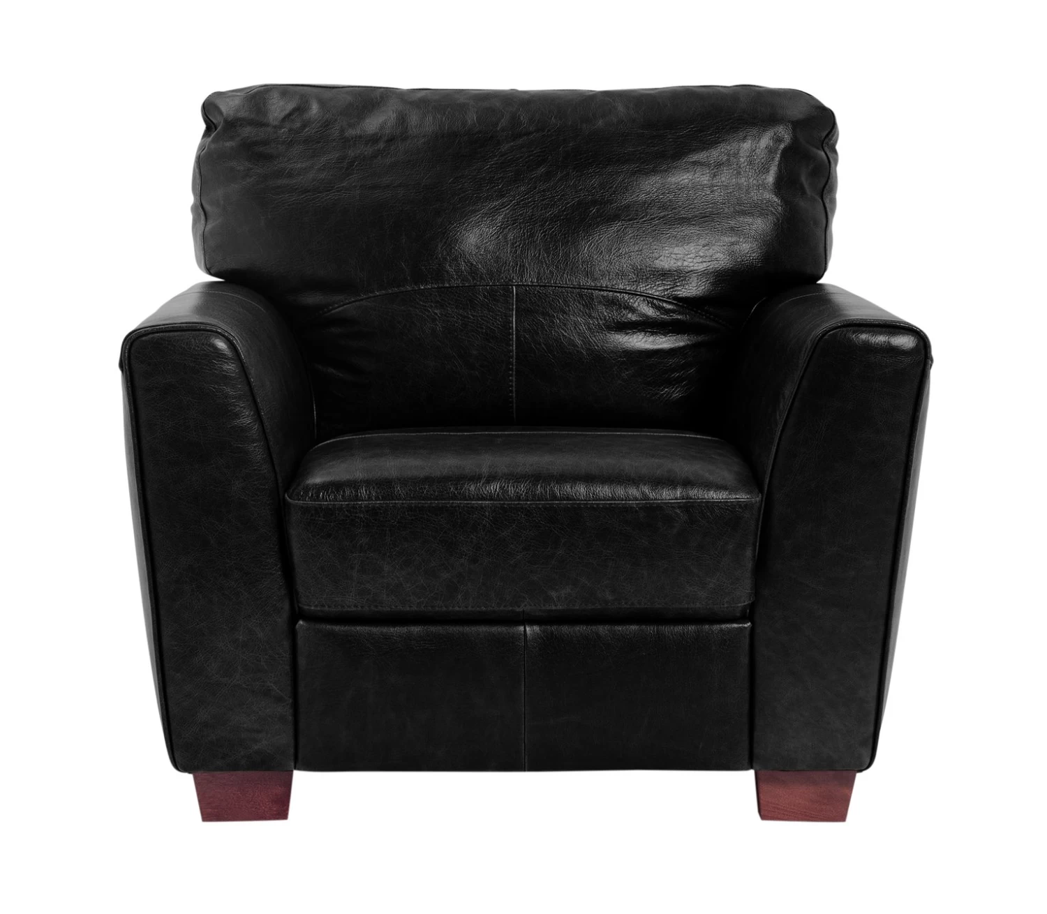 Habitat Milford Leather Chair - Black 3 Habitat Milford Leather Chair - Black