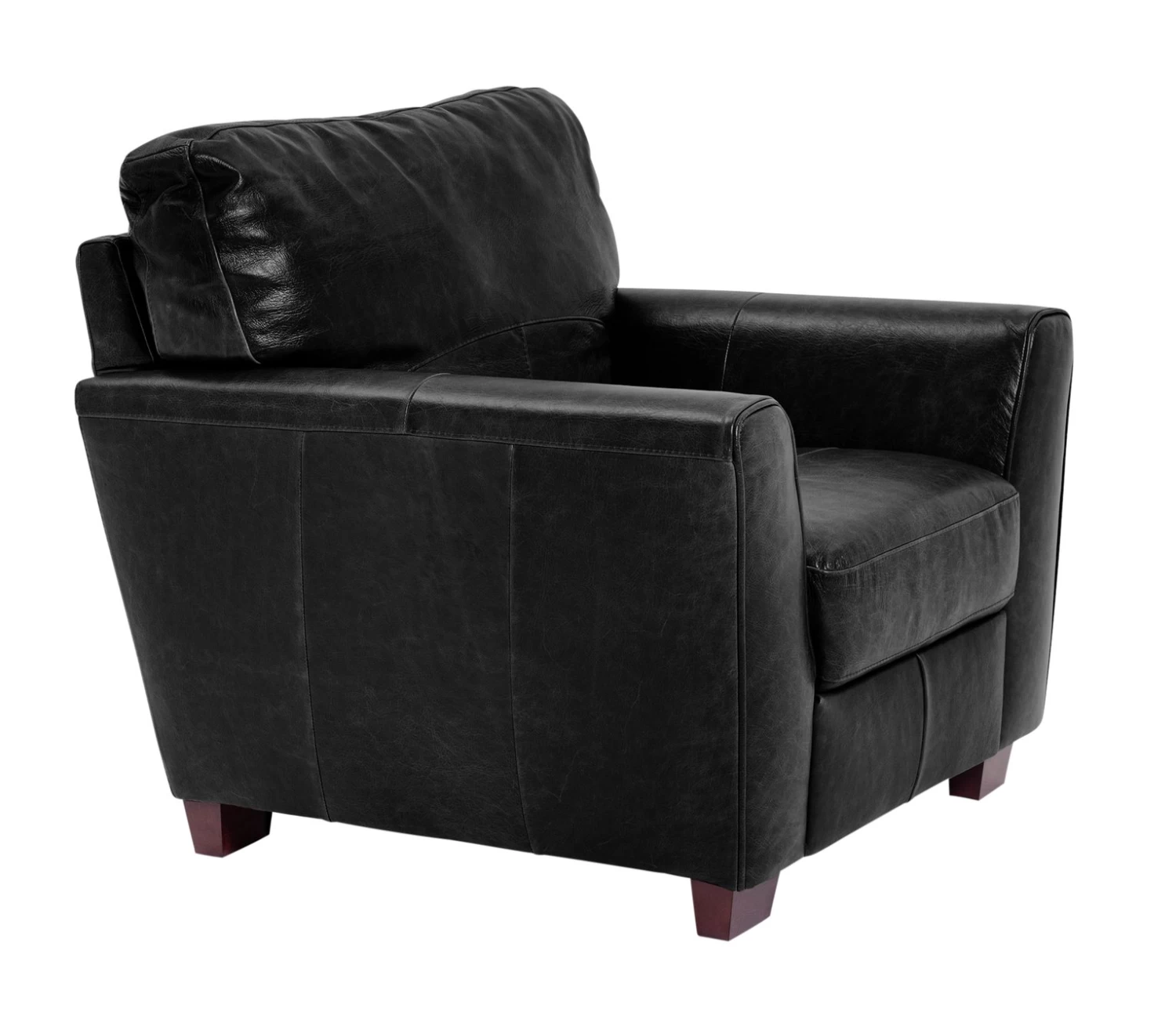 Habitat Milford Leather Chair - Black 7 Habitat Milford Leather Chair - Black - Image 5