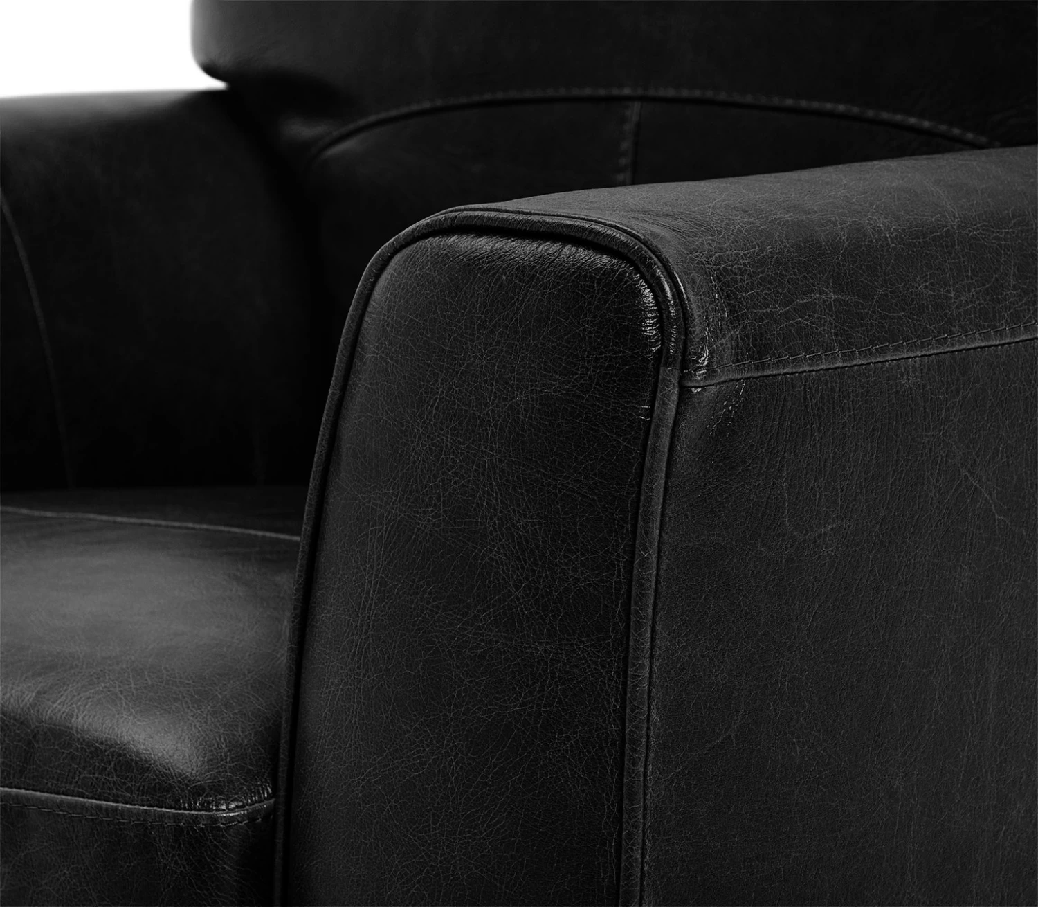 Habitat Milford Leather Chair - Black 8 Habitat Milford Leather Chair - Black - Image 6