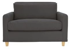 Habitat Chester Fabric Cuddle Chair - Light Feet - Charcoal
