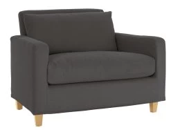 Habitat Chester Fabric Cuddle Chair - Light Feet - Charcoal -Sofa Discount Store 8847492 R Z002A