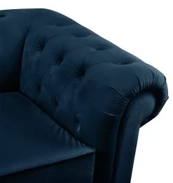 Habitat Chesterfield Velvet 3 Seater Sofa - Blue -Sofa Discount Store 8869298 R Z006A