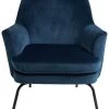 Habitat Celine Velvet Accent Chair - Blue -Sofa Discount Store 8874702 R Z001A