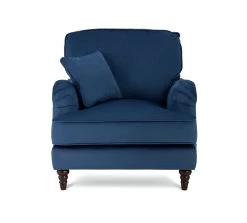 Habitat Matilda Velvet Armchair - Blue -Sofa Discount Store 8878595 R Z005A