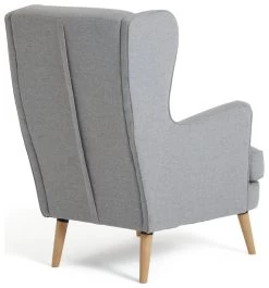 Habitat Callie Fabric Wingback Chair- Light Grey -Sofa Discount Store 8884950 R Z003A