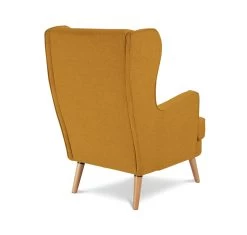 Habitat Callie Fabric Wingback Chair - Mustard -Sofa Discount Store 8887562 R Z003A