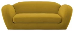 Habitat Layla Velvet 3 Seater Sofa - Yellow