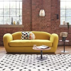 Habitat Layla Velvet 3 Seater Sofa - Yellow -Sofa Discount Store 8889797 R Z001C