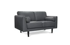 Habitat Jackson Leather 2 Seater Sofa - Grey -Sofa Discount Store 8893336 R Z002A