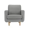 Habitat Remi Fabric Armchair In A Box - Light Grey -Sofa Discount Store 8896395 R Z001A