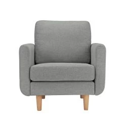 Habitat Remi Fabric Armchair In A Box - Light Grey