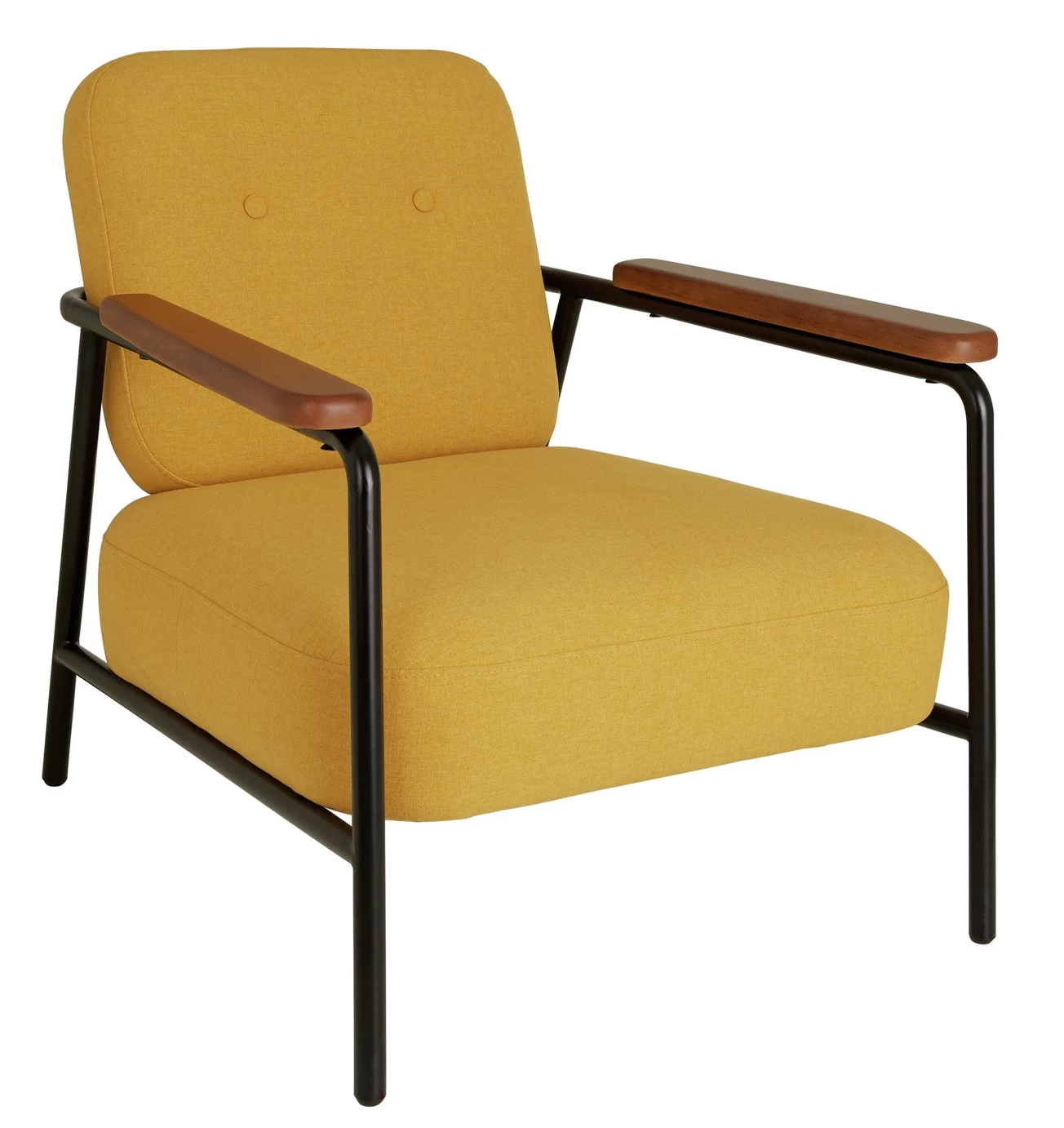 Habitat Cooper Fabric Armchair - Yellow 8 Habitat Cooper Fabric Armchair - Yellow - Image 6