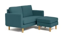 Habitat Remi Fabric 2 Seater Chaise Sofa In A Box - Teal -Sofa Discount Store 8904665 R Z004A