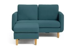 Habitat Remi Fabric 2 Seater Chaise Sofa In A Box - Teal -Sofa Discount Store 8904665 R Z005A