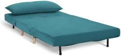 Habitat Roma Small Double Velvet Chairbed - Teal -Sofa Discount Store 8921758 R Z002A