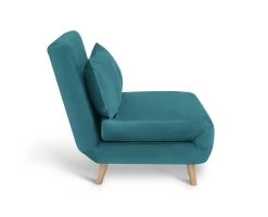 Habitat Roma Small Double Velvet Chairbed - Teal -Sofa Discount Store 8921758 R Z004A