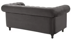 Habitat Chesterfield Velvet 2 Seater Sofa - Charcoal -Sofa Discount Store 8935782 R Z003A