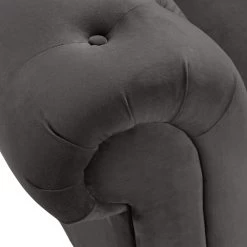 Habitat Chesterfield Velvet 2 Seater Sofa - Charcoal -Sofa Discount Store 8935782 R Z006A