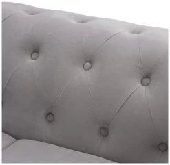 Habitat Chesterfield Velvet 2 Seater Sofa - Light Grey -Sofa Discount Store 8954914 R Z005A