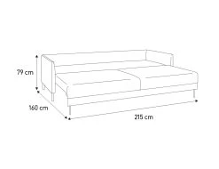 Habitat Hyde 3 Seater Fabric Sofa Bed - Orange -Sofa Discount Store 8972219 R Z020A