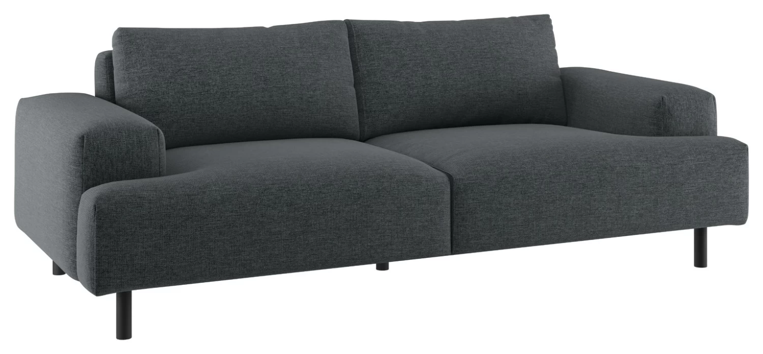 Habitat Julien Fabric 3 Seater Sofa - Charcoal 8 Habitat Julien Fabric 3 Seater Sofa - Charcoal - Image 6
