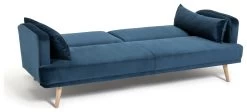 Habitat Andy 3 Seater Velvet Clic Clac Sofa Bed - Blue 14 Habitat Andy 3 Seater Velvet Clic Clac Sofa Bed - Blue -Sofa Discount Store 9160659 R Z003A