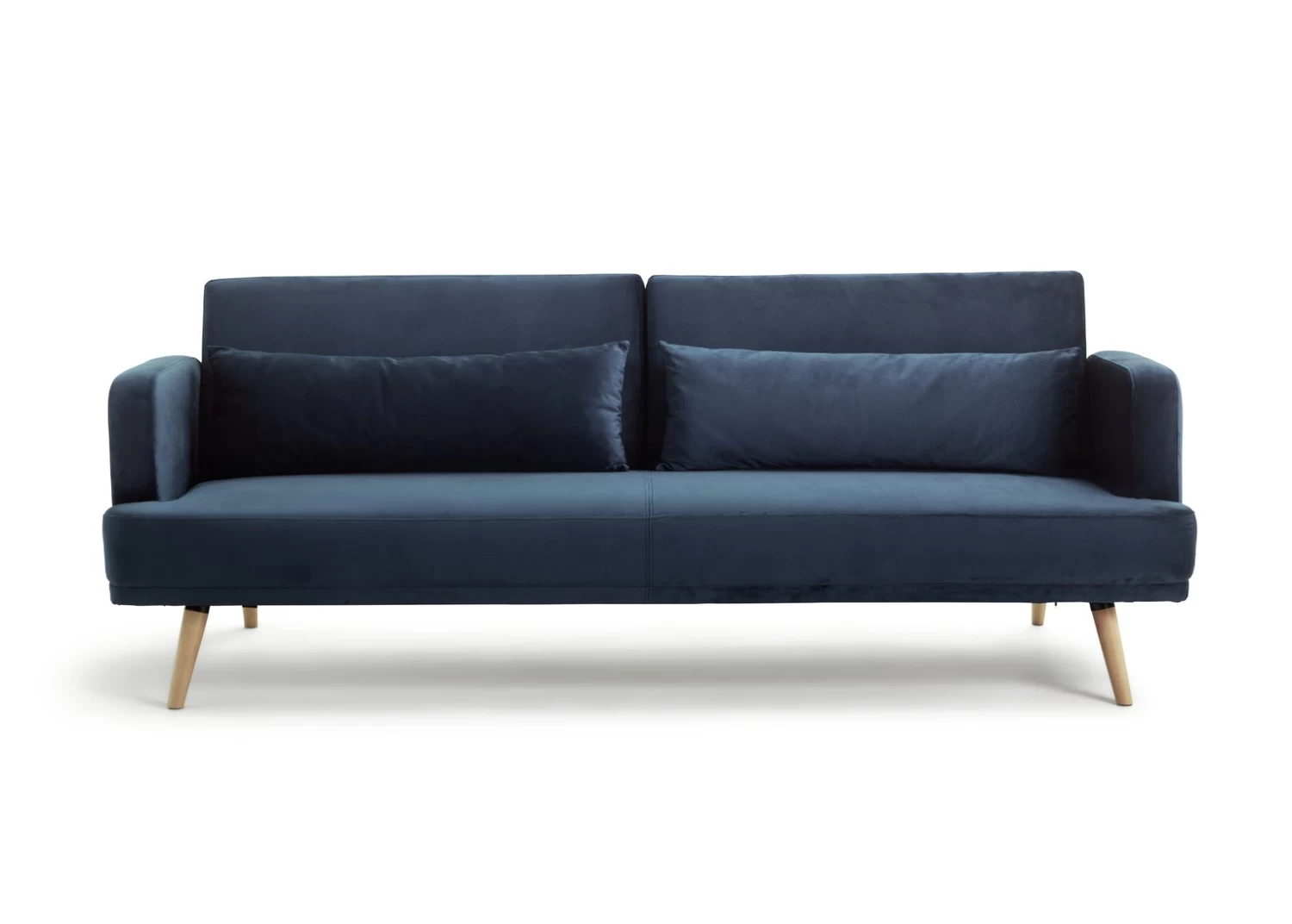 Habitat Andy 3 Seater Velvet Clic Clac Sofa Bed - Blue 8 Habitat Andy 3 Seater Velvet Clic Clac Sofa Bed - Blue - Image 6