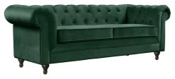 Habitat Chesterfield Velvet 3 Seater Sofa - Green -Sofa Discount Store 9161878 R Z004A