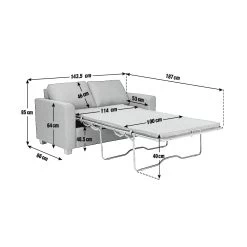 Habitat Apartment 2 Seater Fabric Sofa Bed - Navy -Sofa Discount Store 9169296 R Z020A