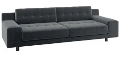 Habitat Hendricks Velvet 4 Seater Sofa - Dark Grey -Sofa Discount Store 9176368 R Z008A