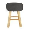Habitat Sophie Small Fabric Stool - Charcoal
