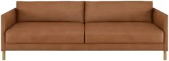 Habitat Hyde 3 Seater Leather Sofa Bed - Tan