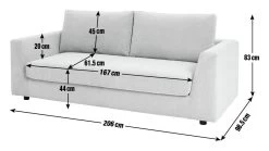 Habitat Brixley Fabric 3 Seater Sofa - Yellow -Sofa Discount Store 9191336 R E001