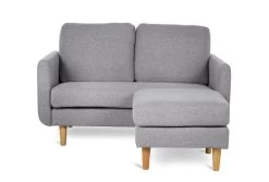 Habitat Remi Fabric 2 Seater Chaise Sofa In A Box-Light Grey -Sofa Discount Store 9203341 R Z002A