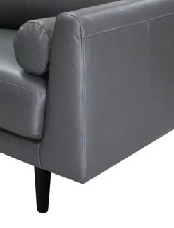 Habitat Jackson Leather 3 Seater Sofa - Grey -Sofa Discount Store 9204601 R Z006A