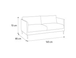 Habitat Hyde Velvet 2 Seater Sofa - Yellow -Sofa Discount Store 9204931 R E001