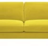 Habitat Teo Velvet 2 Seater Sofa - Yellow