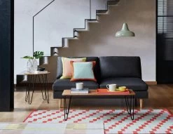 Habitat Teo Velvet 2 Seater Sofa - Yellow -Sofa Discount Store 9216840 R Z001C