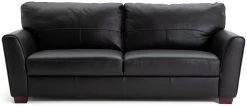 Habitat Milford Leather 4 Seater Sofa - Black