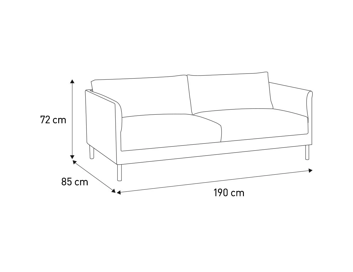 Habitat Hyde Velvet 3 Seater Sofa - Yellow 6 Habitat Hyde Velvet 3 Seater Sofa - Yellow - Image 4